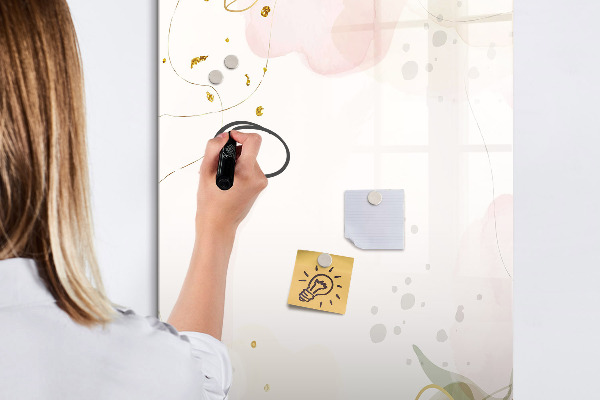 Pizarra magnética de pared con rotulador Tablero creativo para fotos y notas