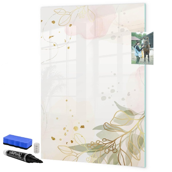 Pizarra magnética de pared con rotulador Tablero creativo para fotos y notas