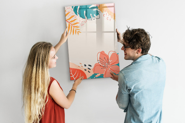 Pizarra magnética de pared con rotulador Un tablero colorido para notas y fotos.