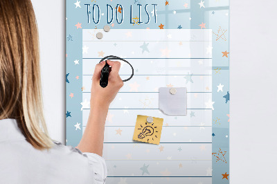 Pizarra magnética de pared con rotulador Lista de tareas pendientes con espacio para fotos
