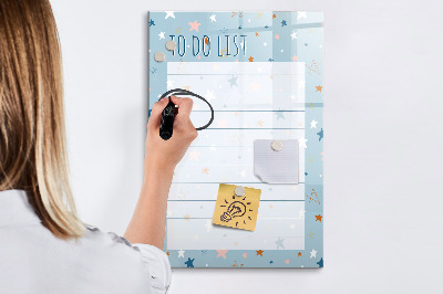 Pizarra magnética de pared con rotulador Lista de tareas pendientes con espacio para fotos