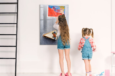 Pizarra magnética de pared con rotulador Tablero creativo para notas y fotos