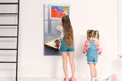 Pizarra magnética de pared con rotulador Tablero creativo para notas y fotos