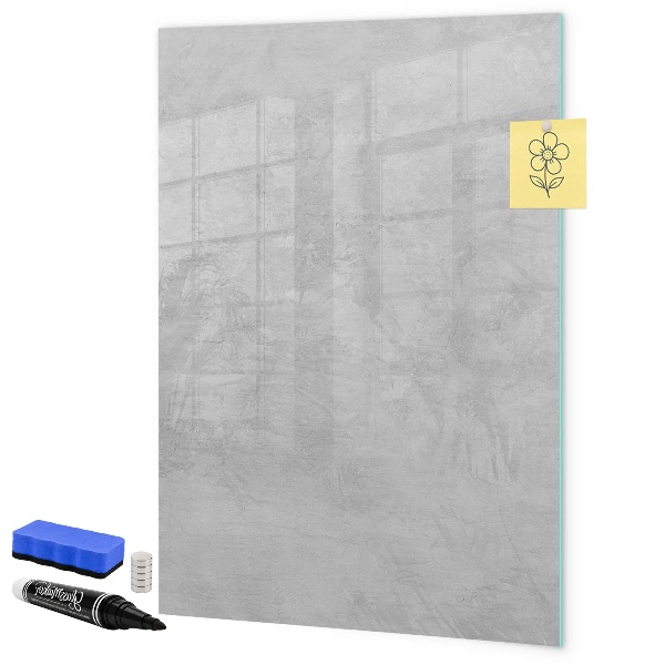 Pizarra magnética de pared con rotulador Un espacio para presentar recuerdos y notas.