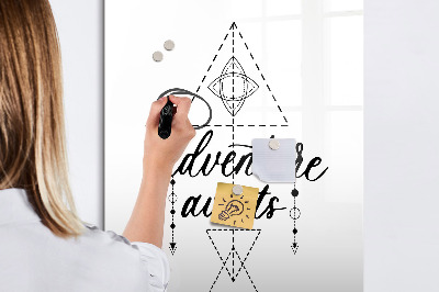 Pizarra borrable de cristal con imanes Un espacio creativo para recuerdos y aventuras.