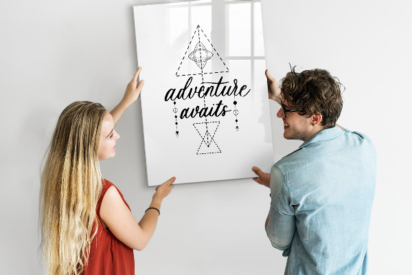 Pizarra borrable de cristal con imanes Un espacio creativo para recuerdos y aventuras.