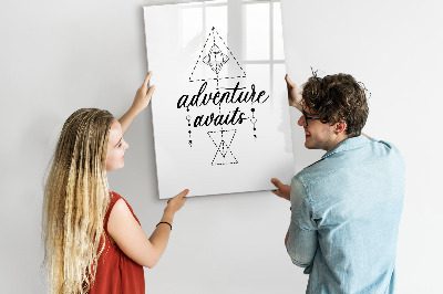 Pizarra borrable de cristal con imanes Un espacio creativo para recuerdos y aventuras.