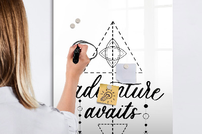 Pizarra borrable de cristal con imanes Un espacio creativo para recuerdos y aventuras.