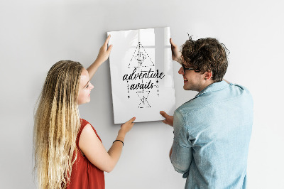 Pizarra borrable de cristal con imanes Un espacio creativo para recuerdos y aventuras.