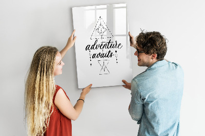Pizarra borrable de cristal con imanes Un espacio creativo para recuerdos y aventuras.