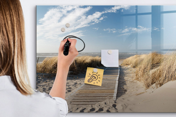 Pizarra magnética de pared con rotulador Playa, recuerdos y creatividad en fotografías