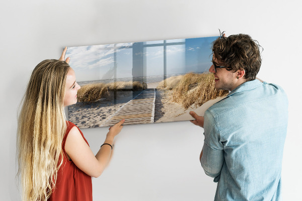 Pizarra magnética de pared con rotulador Playa, recuerdos y creatividad en fotografías