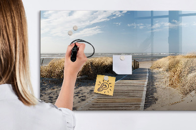 Pizarra magnética de pared con rotulador Playa, recuerdos y creatividad en fotografías