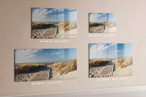 Pizarra magnética de pared con rotulador Playa, recuerdos y creatividad en fotografías