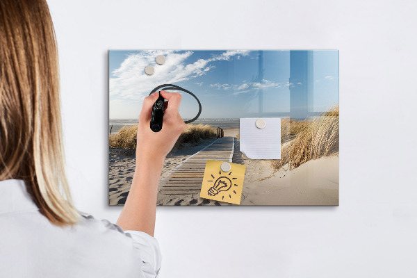 Pizarra magnética de pared con rotulador Playa, recuerdos y creatividad en fotografías