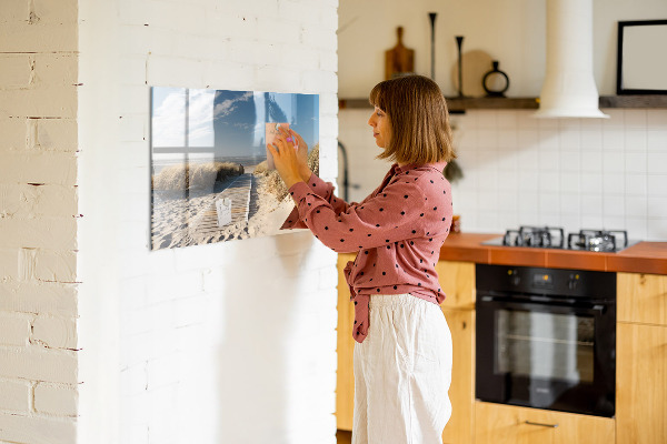 Pizarra magnética de pared con rotulador Playa, recuerdos y creatividad en fotografías