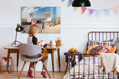 Pizarra magnética de pared con rotulador Playa, recuerdos y creatividad en fotografías