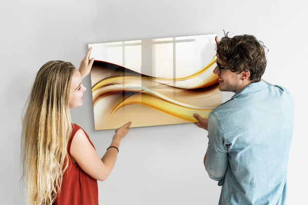 Pizarra magnética de pared con rotulador Un espacio moderno para presentar fotografías