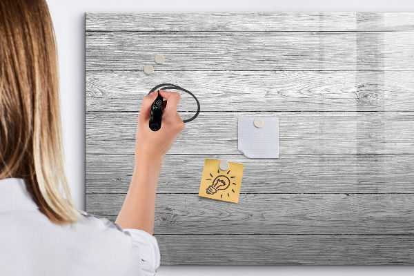 Pizarra magnética de pared con rotulador Tablero elegante para fotos y notas.
