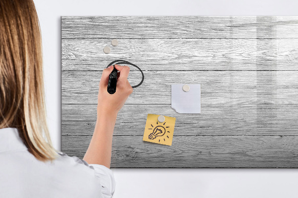 Pizarra magnética de pared con rotulador Tablero elegante para fotos y notas.