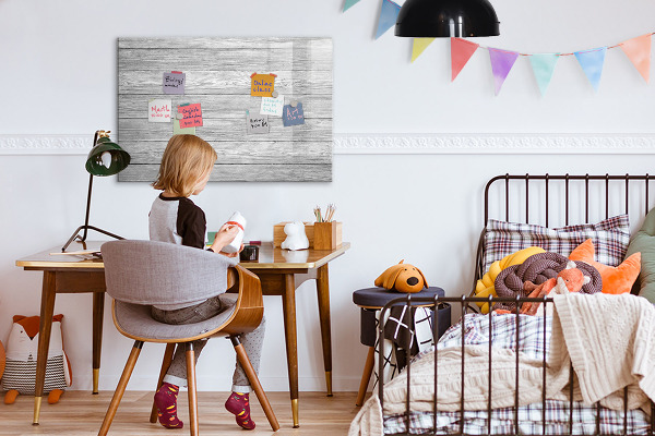 Pizarra magnética de pared con rotulador Tablero elegante para fotos y notas.