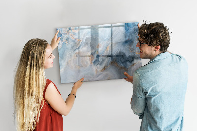 Pizarra borrable de cristal con imanes Tablero de exhibición de fotos moderno