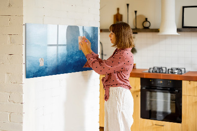 Pizarra magnética de pared con rotulador Un espacio para recuerdos y notas creativas