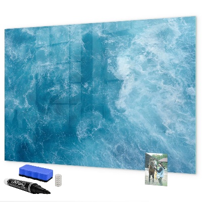 Pizarra magnética de pared con rotulador Un tablero colorido para notas y fotos.