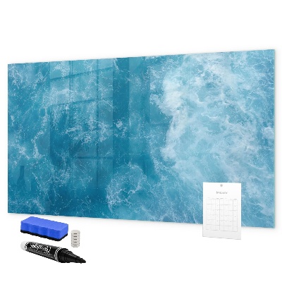 Pizarra magnética de pared con rotulador Un tablero colorido para notas y fotos.