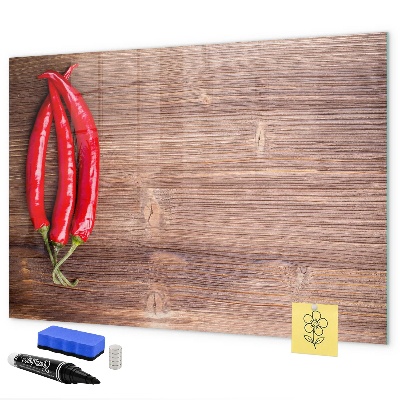Pizarra magnética de pared con rotulador Un práctico tablero para notas y fotos.