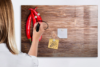Pizarra magnética de pared con rotulador Un práctico tablero para notas y fotos.