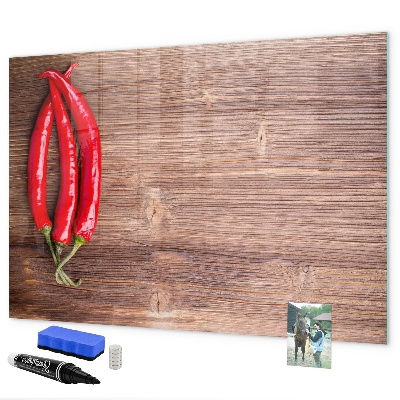 Pizarra magnética de pared con rotulador Un práctico tablero para notas y fotos.