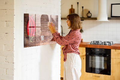 Pizarra magnética de pared con rotulador Un práctico tablero para notas y fotos.