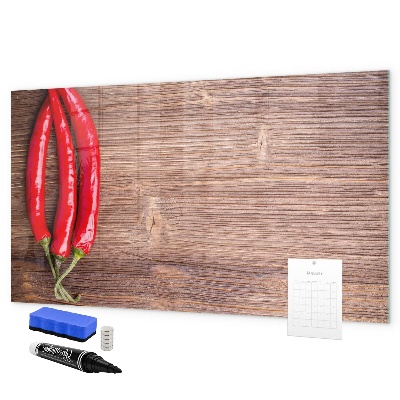 Pizarra magnética de pared con rotulador Un práctico tablero para notas y fotos.