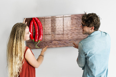 Pizarra magnética de pared con rotulador Un práctico tablero para notas y fotos.