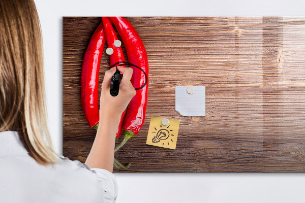 Pizarra magnética de pared con rotulador Un práctico tablero para notas y fotos.