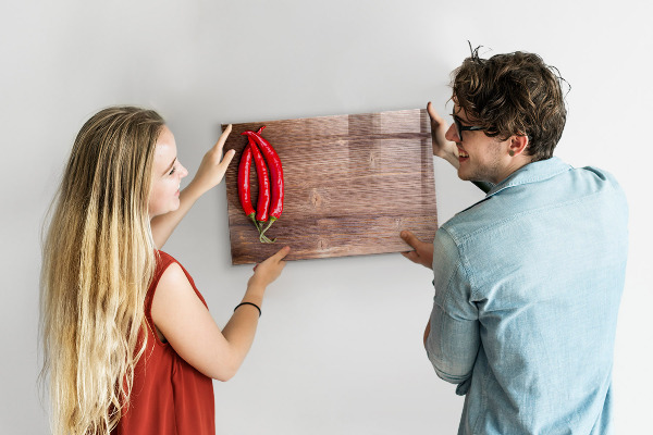 Pizarra magnética de pared con rotulador Un práctico tablero para notas y fotos.