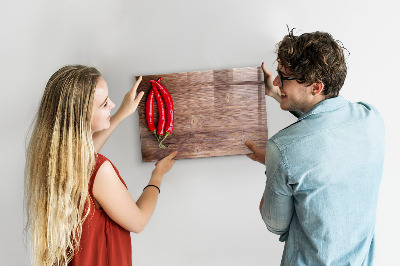 Pizarra magnética de pared con rotulador Un práctico tablero para notas y fotos.