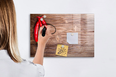 Pizarra magnética de pared con rotulador Un práctico tablero para notas y fotos.