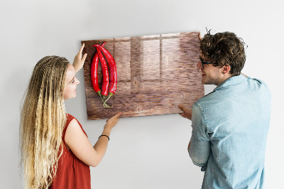 Pizarra magnética de pared con rotulador Un práctico tablero para notas y fotos.