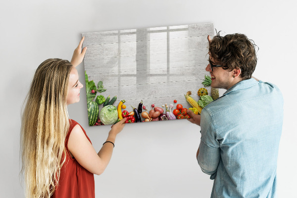 Pizarra magnética de pared con rotulador Un espacio creativo para recuerdos y fotos.