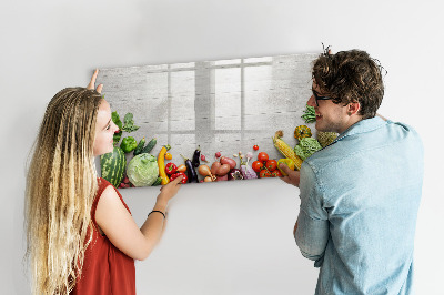 Pizarra magnética de pared con rotulador Un espacio creativo para recuerdos y fotos.