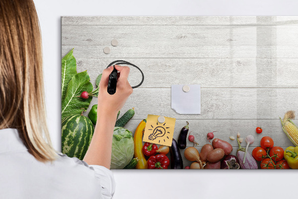 Pizarra magnética de pared con rotulador Un espacio creativo para recuerdos y fotos.