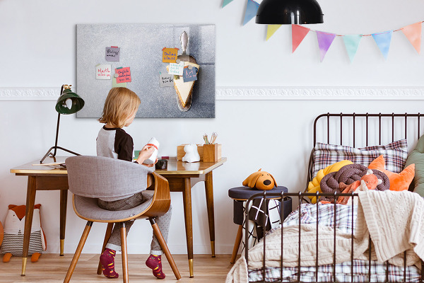 Pizarra magnética de pared con rotulador Un lugar creativo para recuerdos y notas.