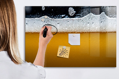 Pizarra borrable de cristal con imanes Tablero de exhibición de fotos creativo