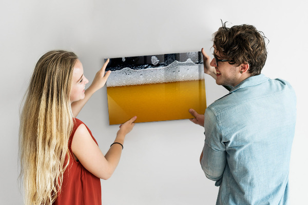 Pizarra borrable de cristal con imanes Tablero de exhibición de fotos creativo