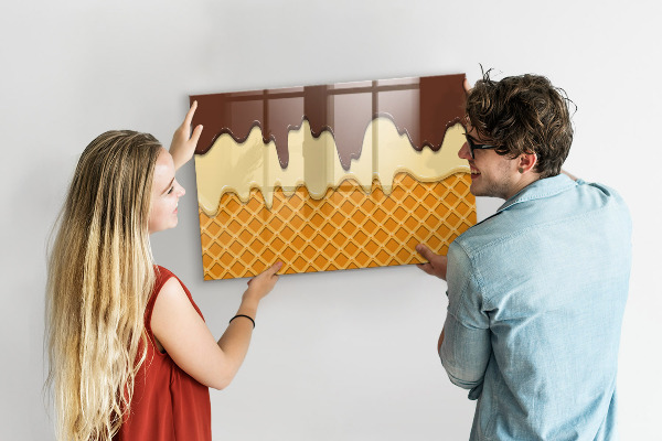 Pizarra magnética de pared con rotulador Dulces momentos en la tabla de hielo