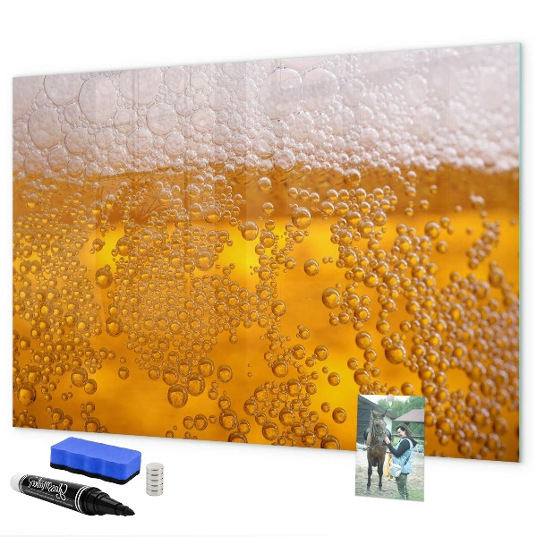 Pizarra borrable de cristal con imanes Tablero creativo con recuerdos agradables