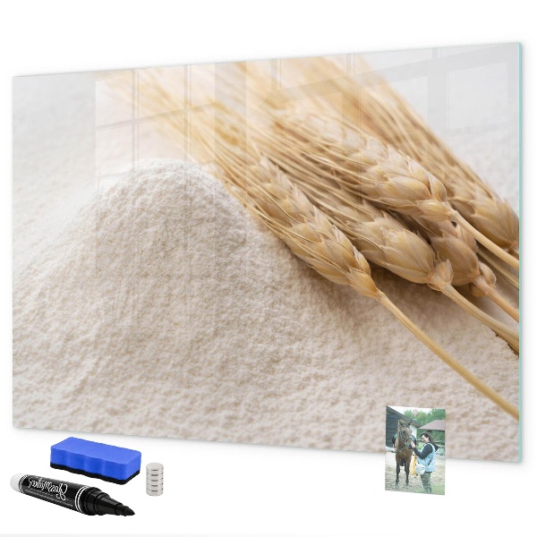 Pizarra magnética de pared con rotulador Tablero magnético para fotos y notas.