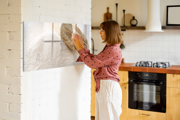 Pizarra magnética de pared con rotulador Tablero magnético para fotos y notas.